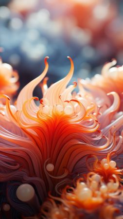corals wallpaper, spiral, colorful, background for mobile wallpaper (vertical)