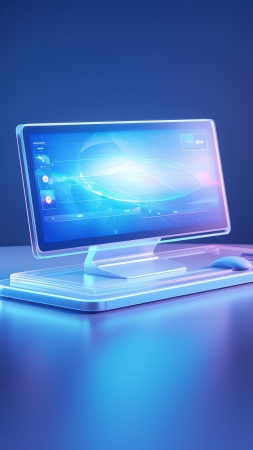 computer wallpaper, glass interface, modern design, background for mobile wallpaper (vertical)