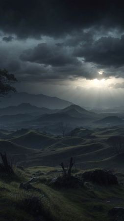 mountains wallpaper, windows, mountain landscape, background for mobile wallpaper (vertical)