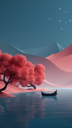 lake wallpaper, scenery, landscape, background for mobile wallpaper (vertical)