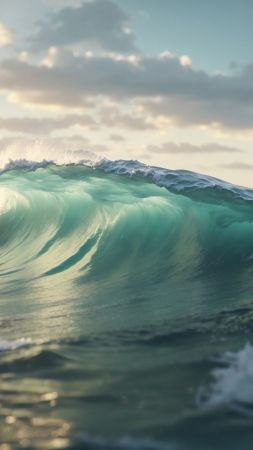 sea wallpaper, ocean, sandy beach, background for mobile wallpaper (vertical)