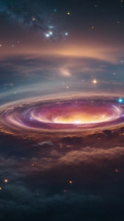 galaxy wallpaper, celestial, night sky, background for mobile wallpaper (vertical)