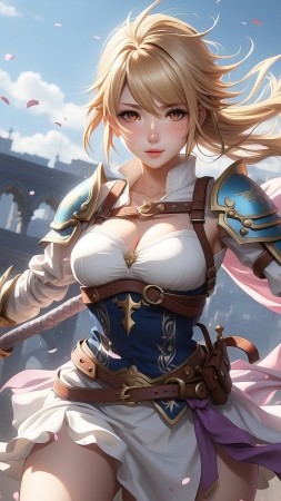 anime girl wallpaper, fantasy character, princess illustration, background for mobile wallpaper (vertical)