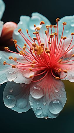 flowers wallpaper, white blooms, floral, background for mobile wallpaper (vertical)