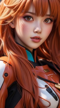anime girl wallpaper, futuristic, digital world, background for mobile wallpaper (vertical)