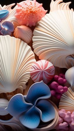 shelves wallpaper, bright, organized, background for mobile wallpaper (vertical)