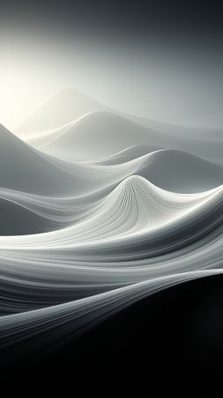black wallpaper, waves, surf, background for mobile wallpaper (vertical)