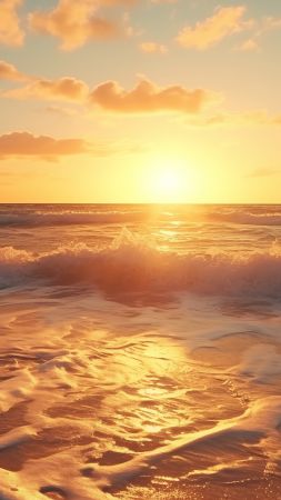 beach wallpaper, sea, shoreline, background for mobile wallpaper (vertical)