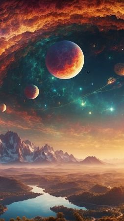 space wallpaper, celestial bodies, cosmic, background for mobile wallpaper (vertical)