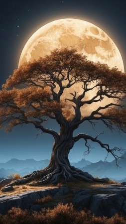 windows 12 wallpaper, mountains, twilight, background for mobile wallpaper (vertical)