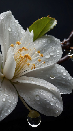 flowers wallpaper, iPhone 15, garden flowers, background for mobile wallpaper (vertical)