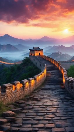 Windows 12 wallpaper, mountain range, landscape, background for mobile wallpaper (vertical)