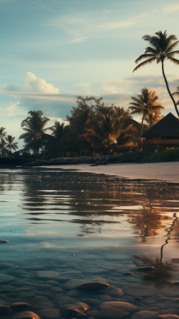 Windows 12 wallpaper, seaside, waves, background for mobile wallpaper (vertical)