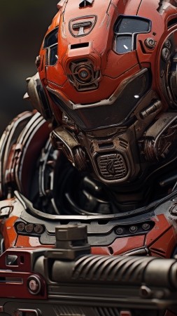 user avatar wallpaper, cyborg, artificial intelligence, background for mobile wallpaper (vertical)