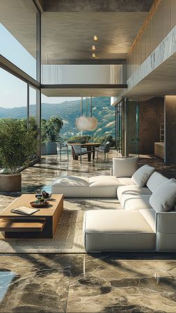 Modern interior wallpaper, seaside decor, nautical elements, background for mobile wallpaper (vertical)