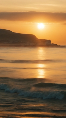 Beach wallpaper, seaside, shore, background for mobile wallpaper (vertical)