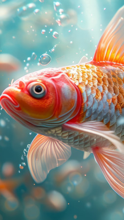 fish wallpaper, underwater world, sea life, background for mobile wallpaper (vertical)