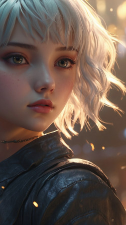 anime girl wallpaper, cute character, kawaii aesthetic, background for mobile wallpaper (vertical)