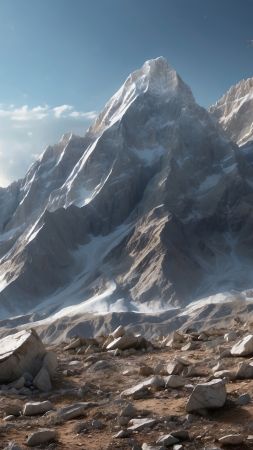 mountains wallpaper, boulders, sky, background for mobile wallpaper (vertical)