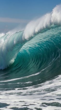 sea wallpaper, coastline, saltwater, background for mobile wallpaper (vertical)