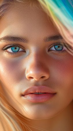 girl wallpaper, blonde, youthful, background for mobile wallpaper (vertical)