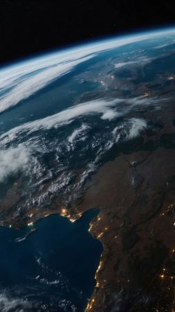 space wallpaper, Earth, universe, background for mobile wallpaper (vertical)