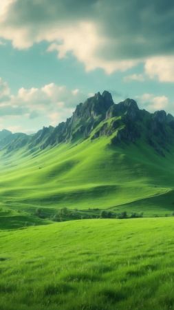 mountains wallpaper, fields, hills, background for mobile wallpaper (vertical)