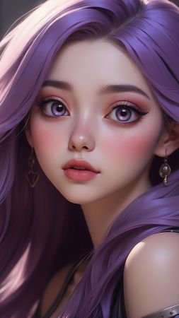 anime girl wallpaper, kawaii, Japanese animation, background for mobile wallpaper (vertical)