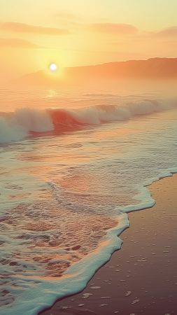 sea wallpaper, beach, horizon, background for mobile wallpaper (vertical)