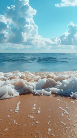 beach wallpaper, coastline, shore, background for mobile wallpaper (vertical)