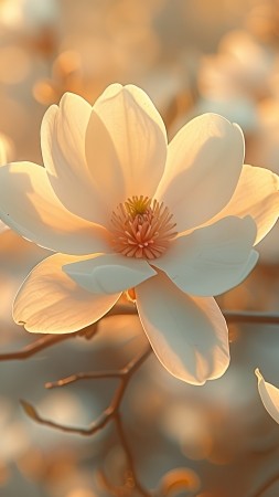water lily wallpaper, white flower, blooming lily, background for mobile wallpaper (vertical)