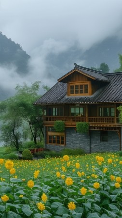 mountains wallpaper, serene lake, tranquil waters, background for mobile wallpaper (vertical)