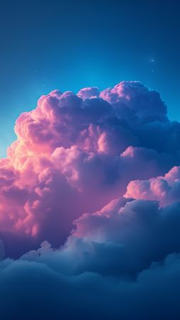 clouds wallpaper, blue sky, overcast, background for mobile wallpaper (vertical)