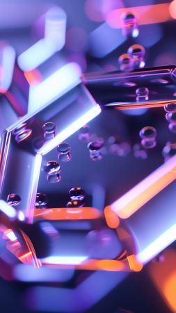 iPhone 16 wallpaper, mobile, hexagonal, background for mobile wallpaper (vertical)