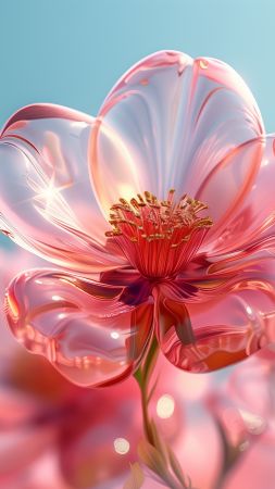 iPhone 16 wallpaper, floral gadget, tech meets nature, background for mobile wallpaper (vertical)