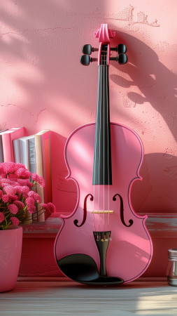 iPhone 16 wallpaper, stringed instrument, performer, background for mobile wallpaper (vertical)