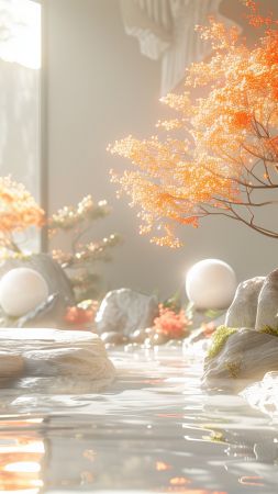 tree wallpaper, white, foliage, background for mobile wallpaper (vertical)