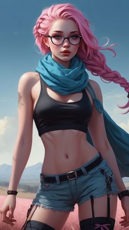 anime girl wallpaper, pastel, manga, background for mobile wallpaper (vertical)