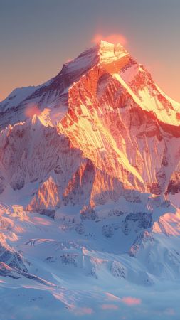 mountains wallpaper, winter wonderland, frosty landscape, background for mobile wallpaper (vertical)