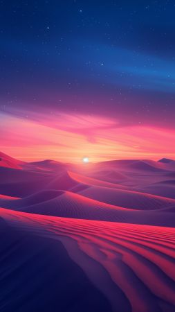 desert wallpaper, horizon, golden hour, background for mobile wallpaper (vertical)