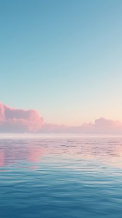 sea wallpaper, sky, clouds, background for mobile wallpaper (vertical)