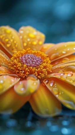 flower wallpaper, yellow blooms, natures beauty, background for mobile wallpaper (vertical)