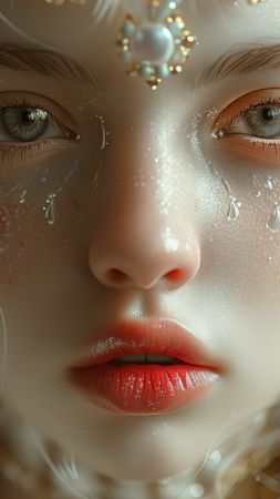 girl wallpaper, young woman, casual style, background for mobile wallpaper (vertical)