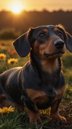 dog wallpaper, meadows, fields, background for mobile wallpaper (vertical)