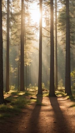 forest wallpaper, greenery, nature, background for mobile wallpaper (vertical)