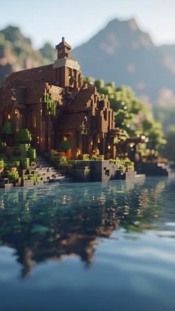 pixel art wallpaper, game map, creative design, background for mobile wallpaper (vertical)