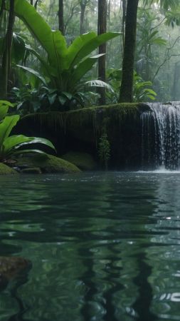 lake wallpaper, woodland, nature, background for mobile wallpaper (vertical)