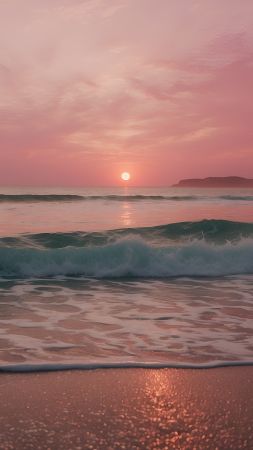 sea wallpaper, sandy shore, beach, background for mobile wallpaper (vertical)