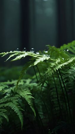 leaves wallpaper, verdant, botanical, background for mobile wallpaper (vertical)