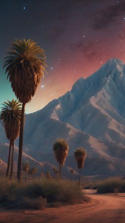 milky way wallpaper, night sky, astrophotography, background for mobile wallpaper (vertical)